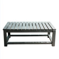 Table basse de jardin gris anthracite en composite WPC rectangulaire 100 x 60 x 45 cm