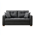 Canapé 2 places gris anthracite 152 x 86 x 91 cm en polyester forme droite
