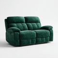 Canapé relax électrique 2 places vert émeraude en velours de polyester 170 x 95 x 102 cm