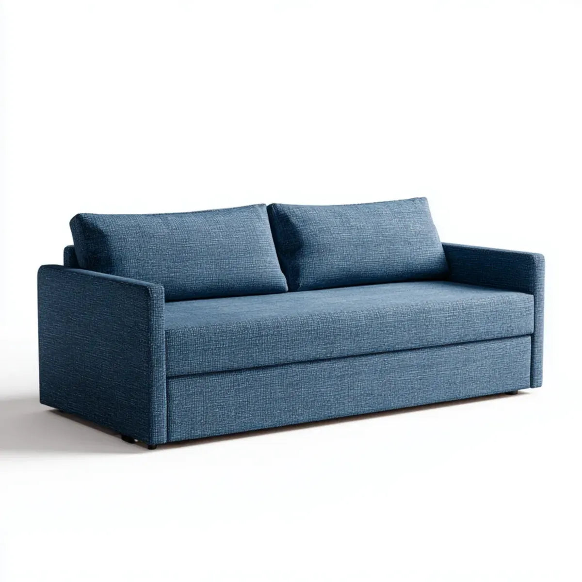 Canapé droit 2 places bleu 160 x 85 x 82 cm en polyester forme rectangulaire