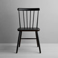 Chaise de salle à manger noire en bois massif 46 x 52 x 86 cm